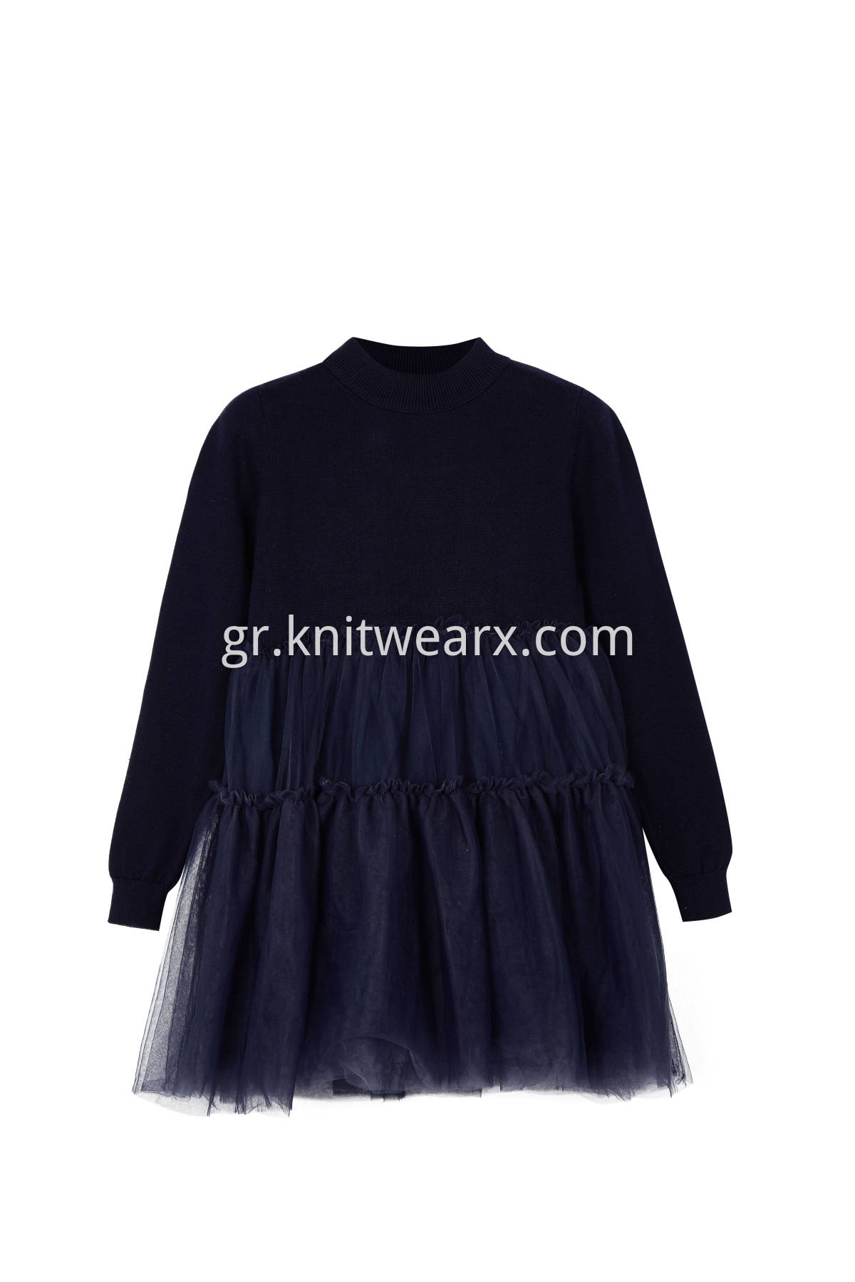 Girl's Spring Elegant Knitted Dress Warm Outfit Skirt
